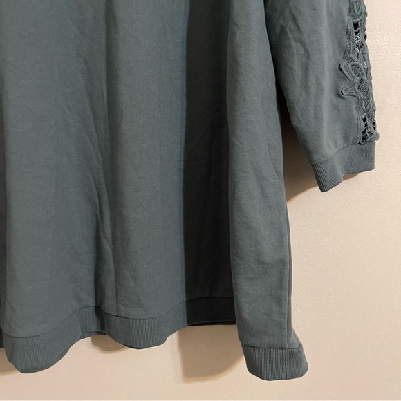 Ellos oversized lace sleeves tunic sweatshirt 2x 26/28 - Picture 10 of 10